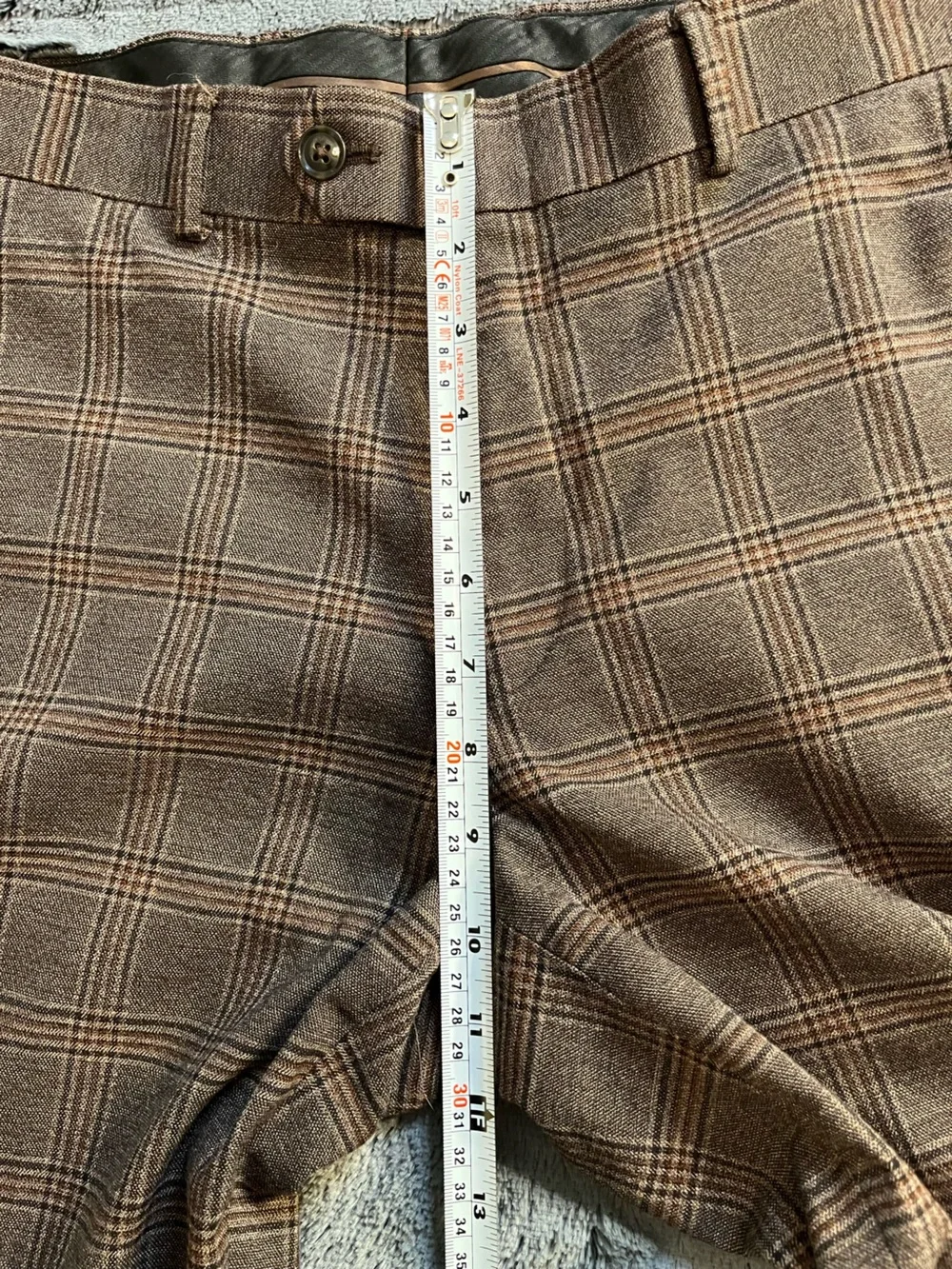 Bar III Plaid Dress Pants Brown Check Men’s 33x30